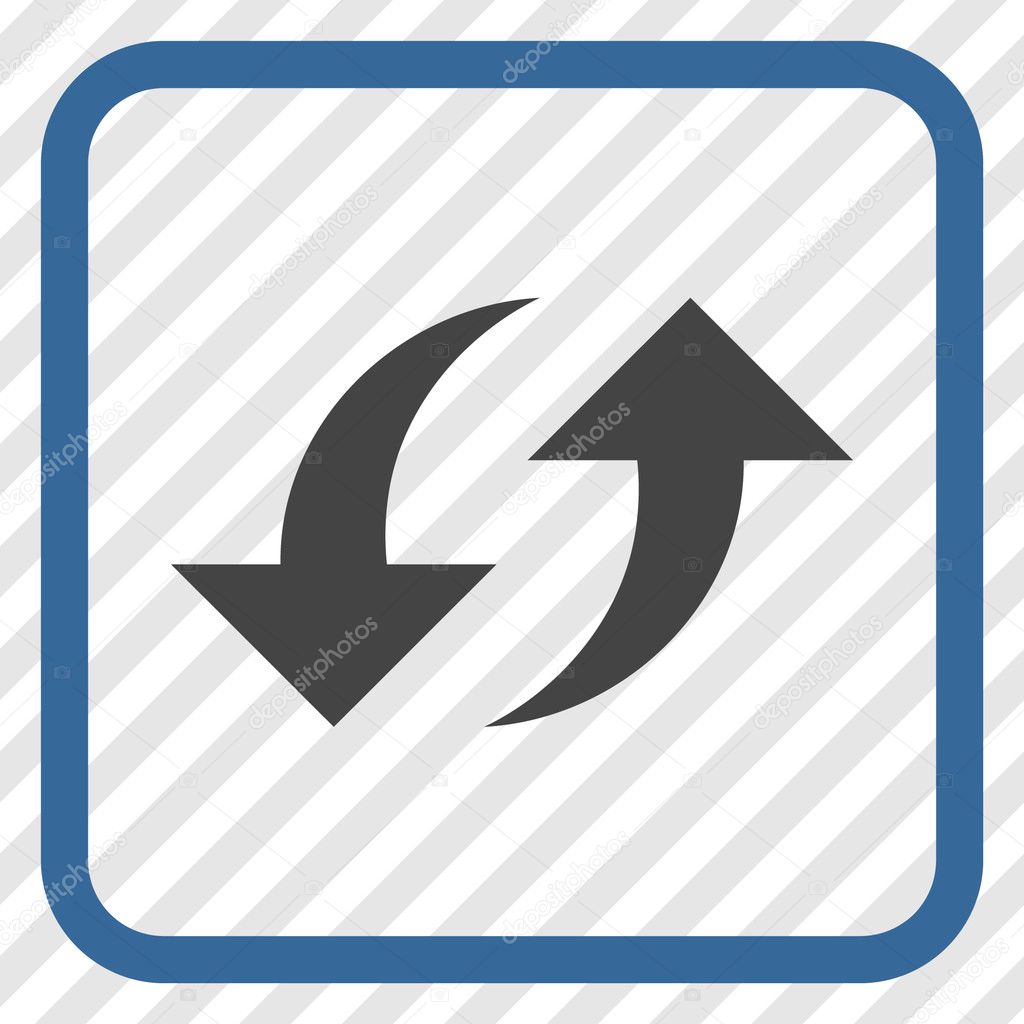 Exchange Arrows Vector Icon In a Frame