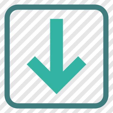 Vektör simgesi bir çerçeve içinde aşağı ok