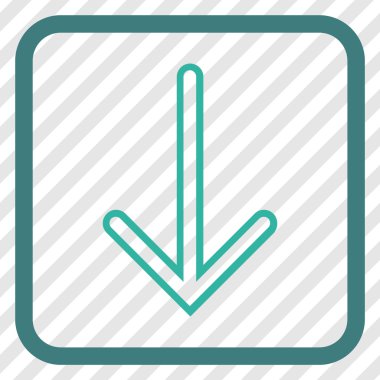 Vektör simgesi bir çerçeve içinde aşağı ok