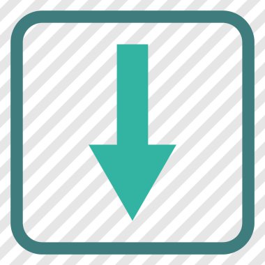 Vektör simgesi bir çerçeve içinde aşağı ok