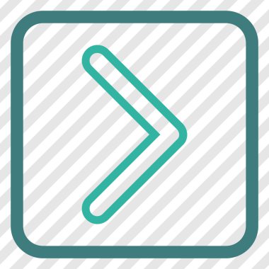 Ok ucu doğru vektör simgesi bir çerçeve içinde