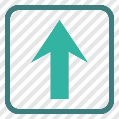 Vektör simgesi bir çerçeve içinde yukarı ok