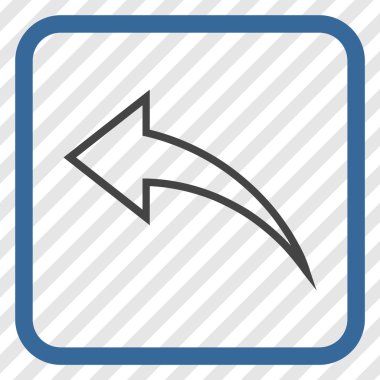 Vektör simgesi bir çerçeve içinde geri al