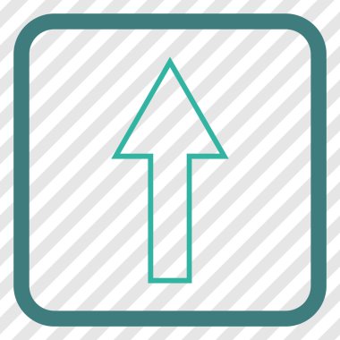 Vektör simgesi bir çerçeve içinde yukarı ok