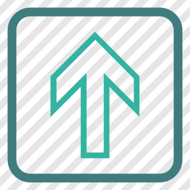 Vektör simgesi bir çerçeve içinde yukarı ok