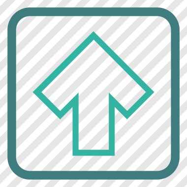 Vektör simgesi bir çerçeve içinde yukarı ok