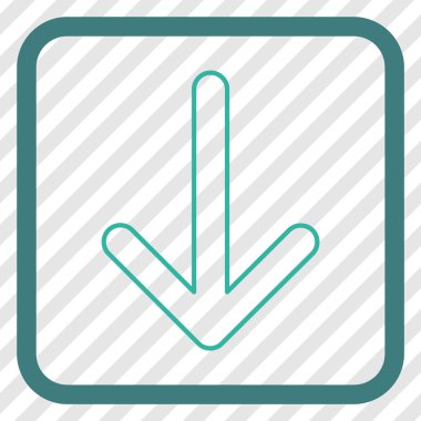 Vektör simgesi bir çerçeve içinde aşağı ok