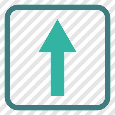 Vektör simgesi bir çerçeve içinde yukarı ok