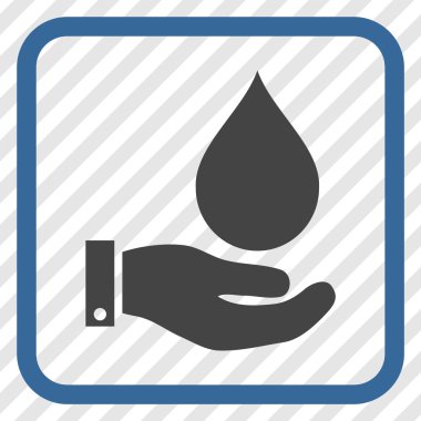 Su Servisi vektör simgesi bir çerçeve içinde