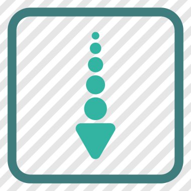 Vektör simgesi bir çerçeve içinde aşağı ok