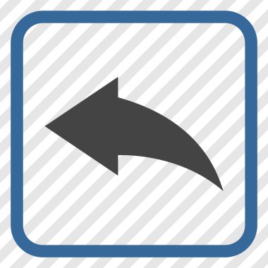 Vektör simgesi bir çerçeve içinde geri al