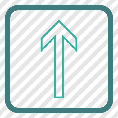 Vektör simgesi bir çerçeve içinde yukarı ok