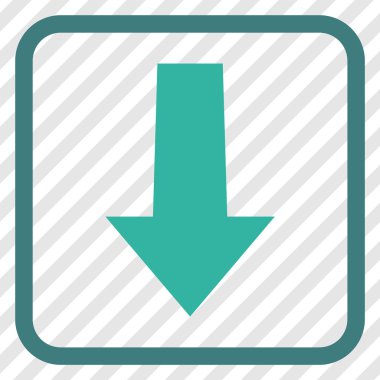 Vektör simgesi bir çerçeve içinde aşağı ok