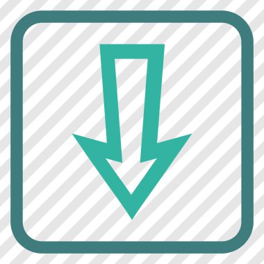 Vektör simgesi bir çerçeve içinde aşağı ok