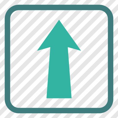 Vektör simgesi bir çerçeve içinde yukarı ok