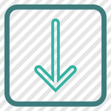 Vektör simgesi bir çerçeve içinde aşağı ok