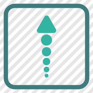 Vektör simgesi bir çerçeve içinde yukarı ok