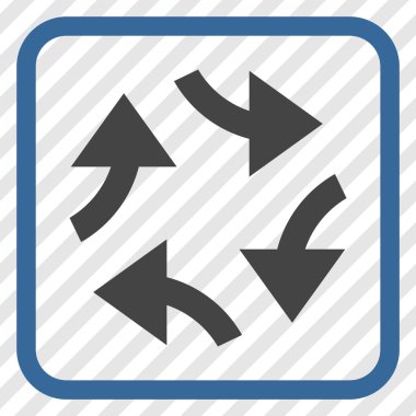 Oklar vektör simgesi bir çerçevede girdap