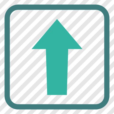 Vektör simgesi bir çerçeve içinde yukarı ok