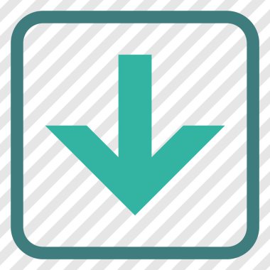 Vektör simgesi bir çerçeve içinde aşağı ok