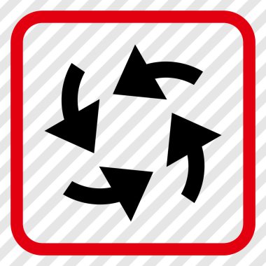 Siklon oklar bir çerçeve içinde simge vektör