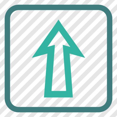 Vektör simgesi bir çerçeve içinde yukarı ok