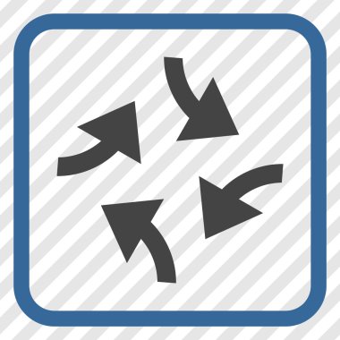 Oklar vektör simgesi bir çerçevede girdap