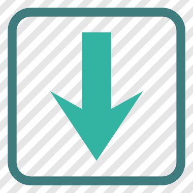 Vektör simgesi bir çerçeve içinde aşağı ok