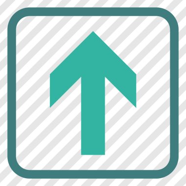 Vektör simgesi bir çerçeve içinde yukarı ok