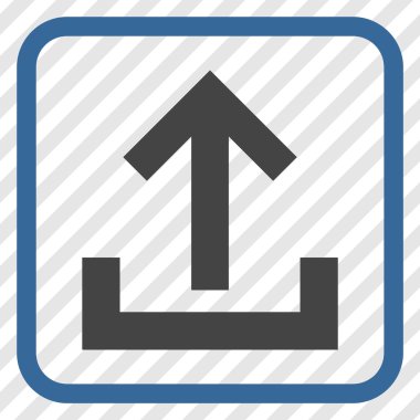 Vektör simgesi bir çerçeve içinde upload