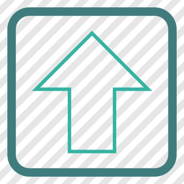 Vektör simgesi bir çerçeve içinde yukarı ok