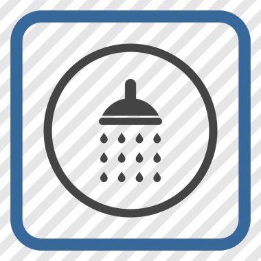 Duş vektör simgesi bir çerçeve içinde