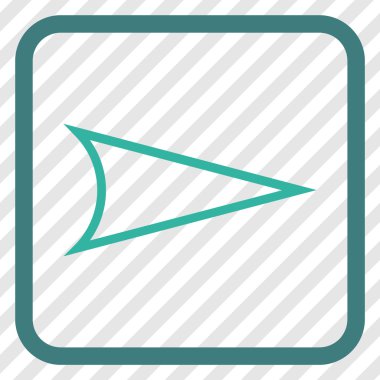 Ok ucu doğru vektör simgesi bir çerçeve içinde