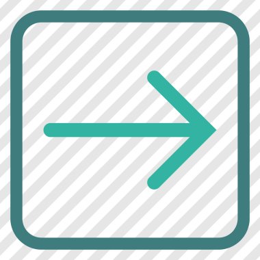 Ok sağ vektör simgesi bir çerçeve içinde