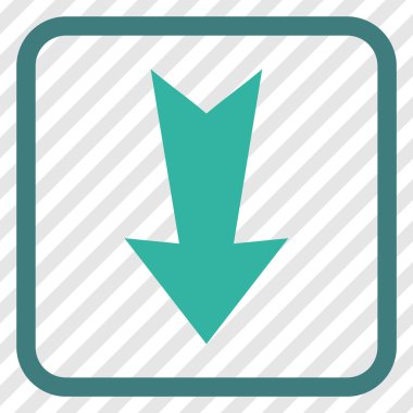 Vektör simgesi bir çerçeve içinde aşağı ok