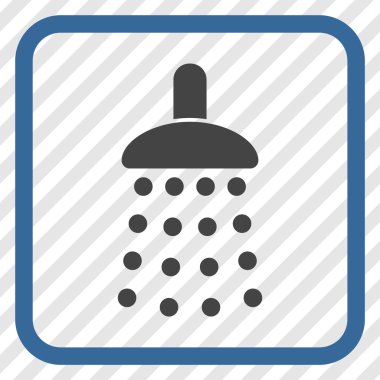 Duş vektör simgesi bir çerçeve içinde