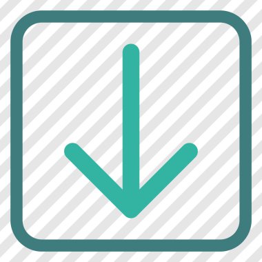 Vektör simgesi bir çerçeve içinde aşağı ok