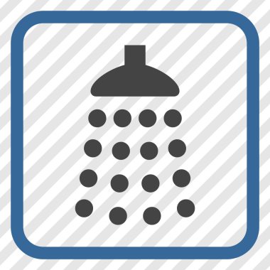 Duş vektör simgesi bir çerçeve içinde