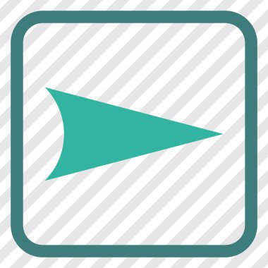 Ok ucu doğru vektör simgesi bir çerçeve içinde