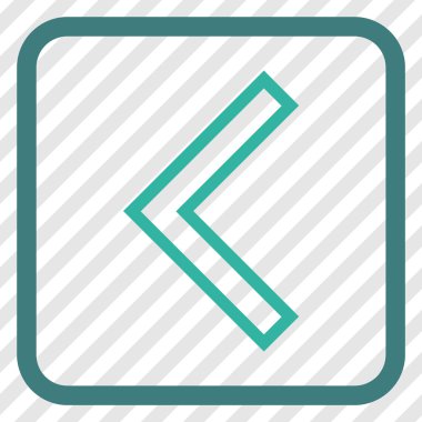 Ok ucu sol vektör simgesi bir çerçeve içinde