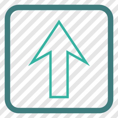 Vektör simgesi bir çerçeve içinde yukarı ok