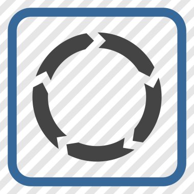 Dolaşım vektör simgesi bir çerçeve içinde