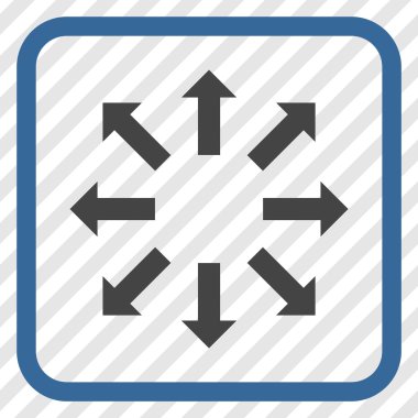 Oklar vektör simgesi bir çerçeve içinde patlayabilir