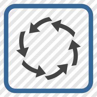 Dolaşım vektör simgesi bir çerçeve içinde