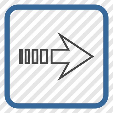 Doğru vektör simgesi bir çerçevede göndermek