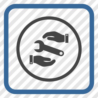 Hizmet vektör simgesi bir çerçeve içinde