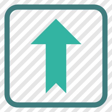 Vektör simgesi bir çerçeve içinde yukarı ok