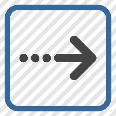 Doğru vektör simgesi bir çerçevede göndermek