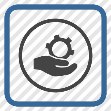 Bir çerçevedeki mühendislik hizmeti vektör simgesi