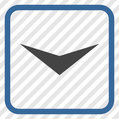 Vektör simgesi bir çerçeve içinde aşağı ok ucu